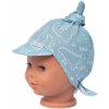 Dětská čepice Baby Nellys Letní šátek s kšiltem bavlna Madeira sv. modrý