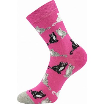 ponožky Kočky tyrkysová