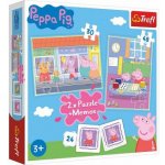 Trefl 2v1 + pexeso Prasátko Peppa/Peppa Pig 27,5x20,5cm v krabici 28x28x6cm – Zboží Živě
