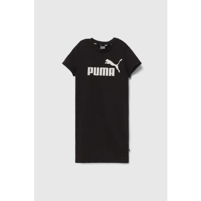 Dívčí šaty Puma Logo Dress TR G černá mini – Zboží Dáma
