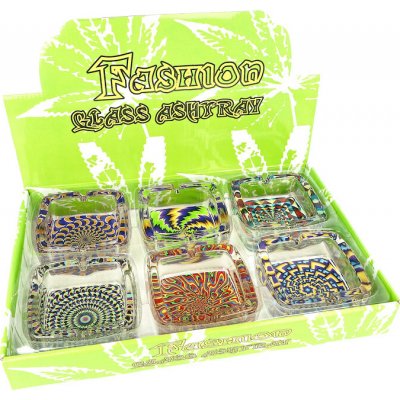 VPKCZ Cigaretový popelník skleněný Motiv 6mix – Zboží Mobilmania