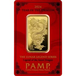 PAMP zlatý slitek Lunar series III Year of the Dragon 2024 1 oz