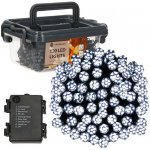 SPRINGOS LED světelný řetěz 9m 120LED Krystal 8 funkcí 3xAA IP44 studená bílá CL0175-XG – Hledejceny.cz
