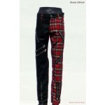 Punk kalhoty + KÁRO SE ZIPY pánské ČERNÁ ČERVENÉ – Hledejceny.cz