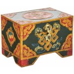 Sanu Babu Dřevěná šperkovnice ručně malovaná, buddhistické motivy, 15x11x11cm – Zboží Dáma