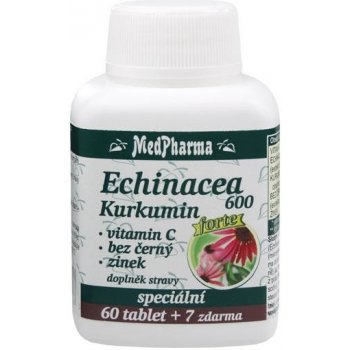 MedPharma Echinacea 600 Forte kurkumin vit. C bez černý zinek 67 tablet