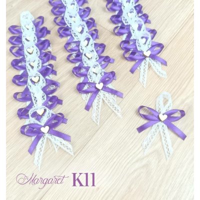 Krajkové svatební vývazky K11 (Purple) – Sleviste.cz