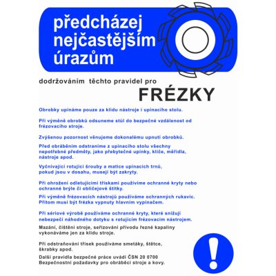 Předcházej nejčastějším úrazům - FRÉZKY plast 0,5mm A3 (420 x 297 mm) – Zboží Mobilmania