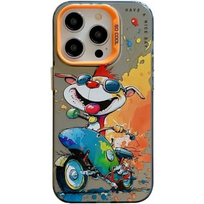 Oil Painting case Pes Motorkář – Apple iPhone 15 Pro – Zboží Mobilmania