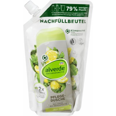 alverde Naturkosmetik sprchový gel bio máta & bio bergamot náhradní náplň 500 ml