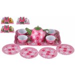 Teddies Čajová sada nádobí plech 14 ks 4 barvy v blistru 25 x 17 x 11 cm – Zboží Dáma
