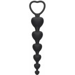Shots Ouch! Anal Heart Beads Black Silikonové anální korálky – Hledejceny.cz
