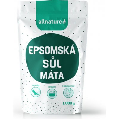 Allnature Epsomská sůl Máta 1 kg – Zboží Dáma