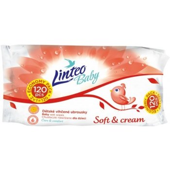 Linteo Baby Soft and Cream vlhčené ubrousky 120 ks od 37 Kč - Heureka.cz