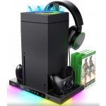 iPega XBX024S Multifunkční Nabíjecí RGB Stojan s Chlazením pro Xbox – Zboží Živě