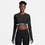 Nike Pro Df 365 Crop LS Dámské Trička s krátkým rukávem černá – Sleviste.cz