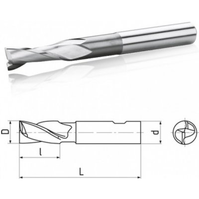 Fréza 25x45mm pro drážky per dlouhá, nesouměrná HSS Co8 221418 – Zboží Mobilmania