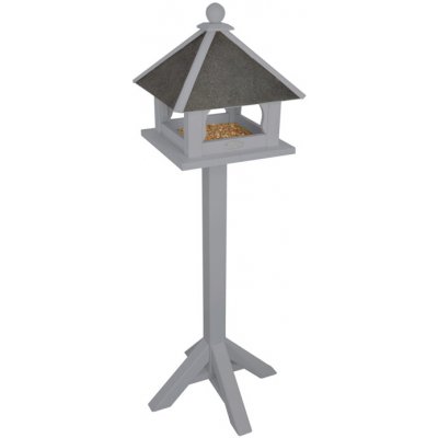 Esschert Design Krmítko pro ptáky 39 x 39 x 132 cm šedé – Hledejceny.cz