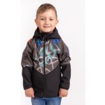 Unuo dětská softshellová bunda s fleecem Slim Fantazie černá Khaki – Sleviste.cz