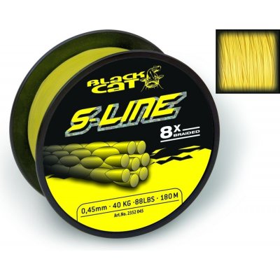 Black Cat Šňůra S-Line Žlutá 180m 0,45mm 50kg – Hledejceny.cz