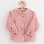 Kojenecká mušelínová košile New Baby Soft dress růžová – Zboží Dáma
