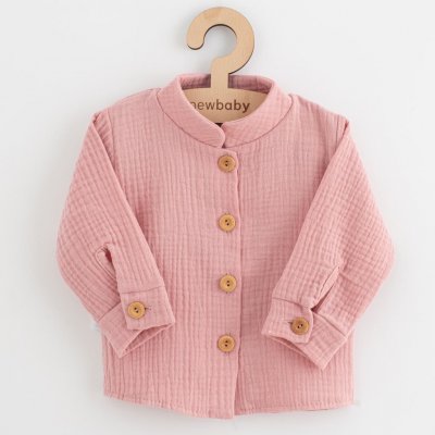 Kojenecká mušelínová košile New Baby Soft dress růžová – Zbozi.Blesk.cz