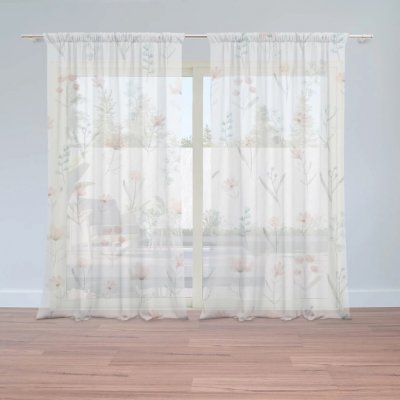 Sablio Záclony Květinová poezie: 2ks 150x250cm – Hledejceny.cz
