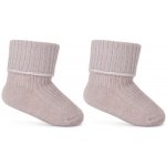 Be Snazzy Kojenecké ponožky ohrnovací béžové – Zboží Dáma