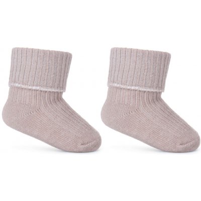Be Snazzy Kojenecké ponožky ohrnovací béžové – Zboží Dáma