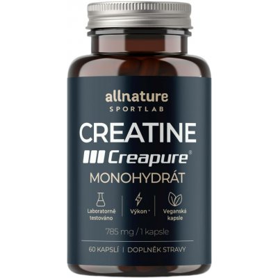Allnature Sportlab Creatine Creapure 60 kapslí – Zboží Mobilmania