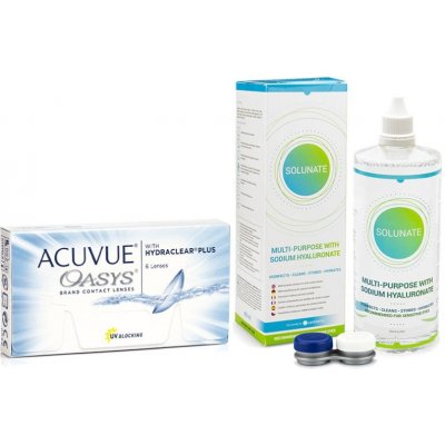 Johnson & Johnson Acuvue Oasys 6 čoček + Solunate Multi-Purpose 400 ml s pouzdrem – Hledejceny.cz
