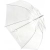 Svatební dekorace Teddies Deštník průhledný bílý svatební plast/kov 82cm