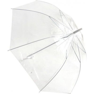 Teddies Deštník průhledný bílý svatební plast/kov 82cm – Zbozi.Blesk.cz