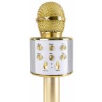 MAX KM01 Karaoke mikrofon s reproduktorem BT a MP3 zlatý – Zbozi.Blesk.cz