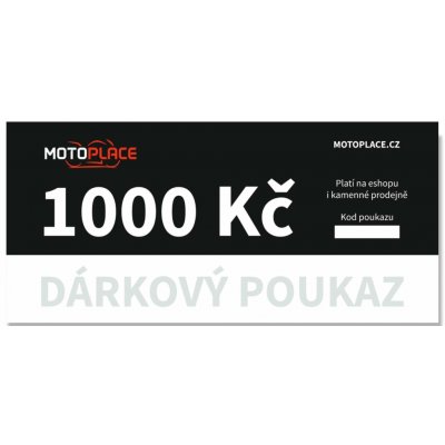 Dárkový poukaz 1 000 Kč Typ poukazu: Elektronický (pošleme na e-mail) – Hledejceny.cz