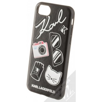 Pouzdro Karl Lagerfeld Pins Hard Case iPhone 7/8 černé KLHCI8PIN