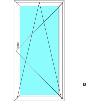 Ekosun Balkónové dveře 100x210 Jednokřídlé Otevírací a Sklopné 6 Bílá - Dekor – Zboží Mobilmania