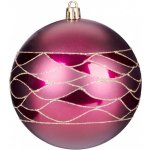 MagicHome Baňky Vánoce 4 ks bordó matné s dekorací na vánoční stromeček 10 cm – Zboží Mobilmania