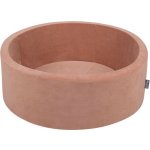 Divio Dětský suchý bazének Velvet 90 x 30 světle hnědý – Hledejceny.cz