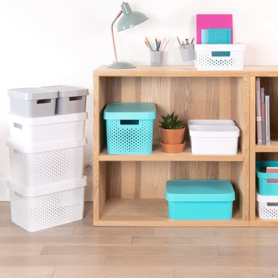 Curver Infinity Dots s víkem a puntíky 17 l bílý – Hledejceny.cz