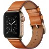 Řemínek k chytrým hodinkám PROTEMIO LEATHER Kožený řemínek pro Apple Watch Ultra 1 / 2 49mm / 9 / 8 / 7 45mm / 6 / SE / 5 / 4 44mm / 3 / 2 / 1 42mm světle hnědý 52979