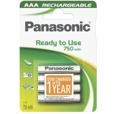 PANASONIC Ready to Use 750mAh AAA 4ks HHR-4MVE/4BC – Zboží Mobilmania