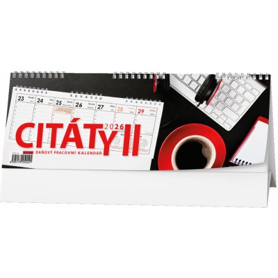 Baloušek stolní pracovní CITÁTY II 2026 – Sleviste.cz