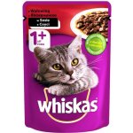 Whiskas s hovězím masem ve šťávě 100 g – Hledejceny.cz