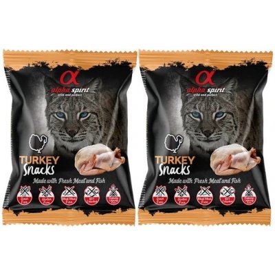 Alpha Spirit Cat Pochoutka v kostce s krůtím masem 2 x 50 g