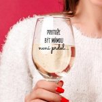 Ahome sklenice na víno Protože být mámou není prdel 450 ml – Zboží Dáma