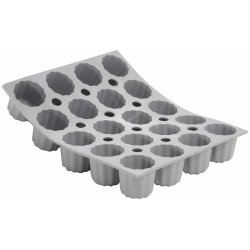 De Buyer Profi silikon forma na 20 mini báboviček canelé 3,5cm Elastomoule