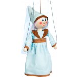 Mašek umělecká výroba Loutka dřevěná Středověká královna 20 cm – Zboží Dáma