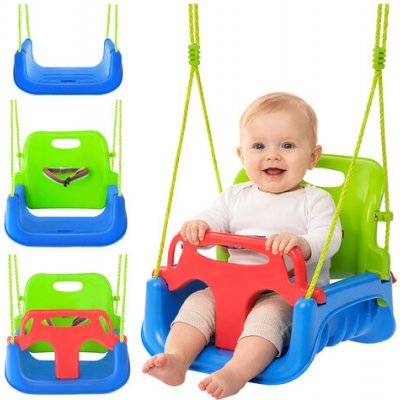 Kruzzel Dětská houpačka 3 v 1 zelenomodrá – Zboží Mobilmania