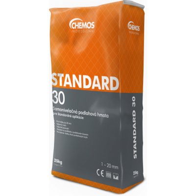 Samonivelační stěrka CHEMOS Standard 30 – 1–20 mm, 25 kg – Hledejceny.cz